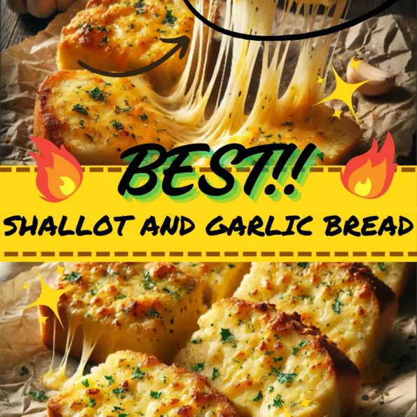 Cheesy Shallot and Garlic Bread fresh from the oven.