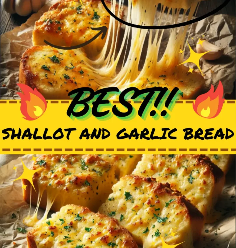 Cheesy Shallot and Garlic Bread fresh from the oven.